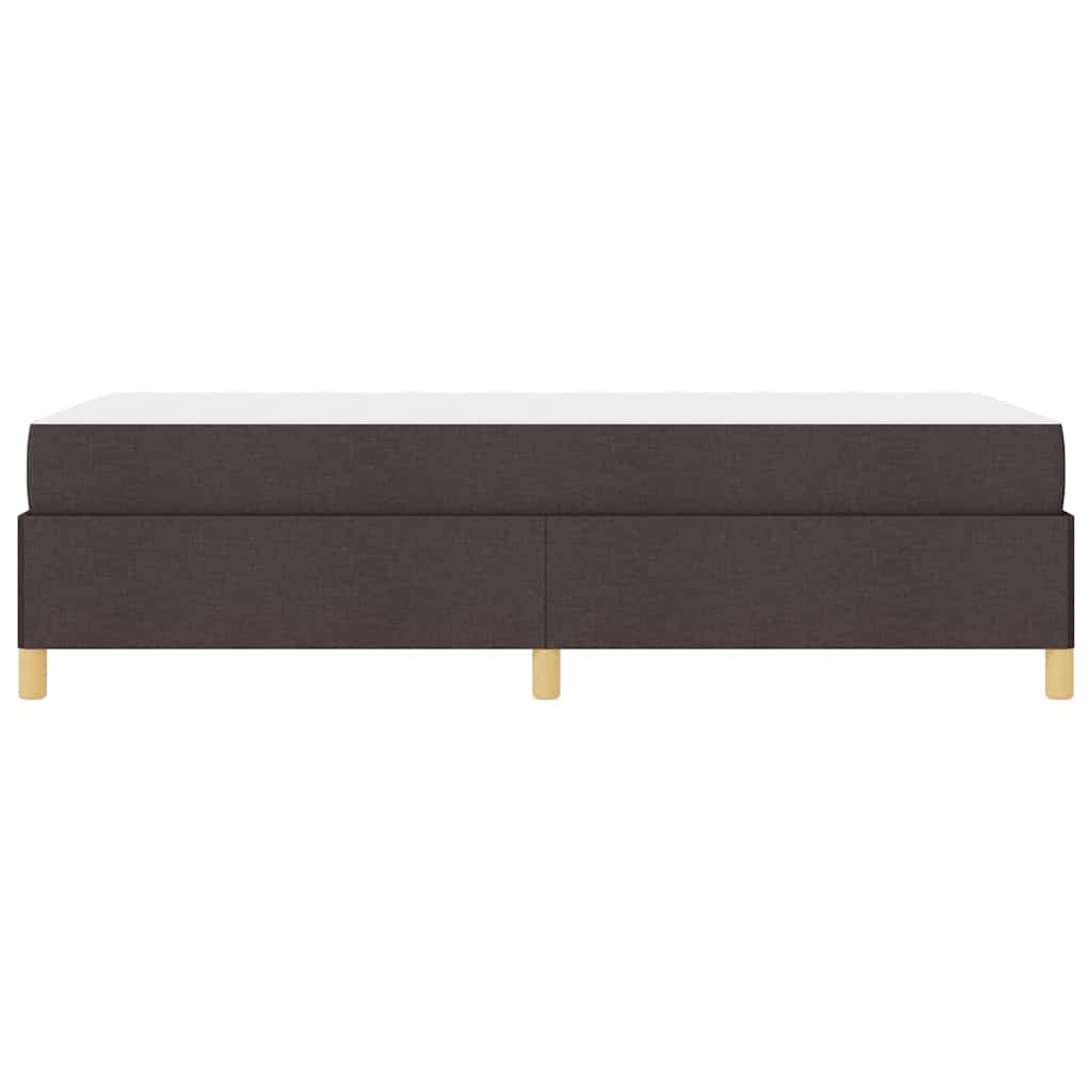 Box spring seng Brun og Hvid og Mørkebrun 80 x 200 cm Stof