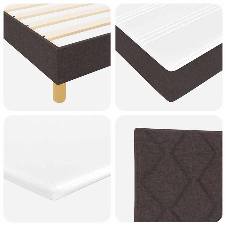 Box spring seng Hvid og Mørk Brun 90 x 190 cm Pocket fjedre