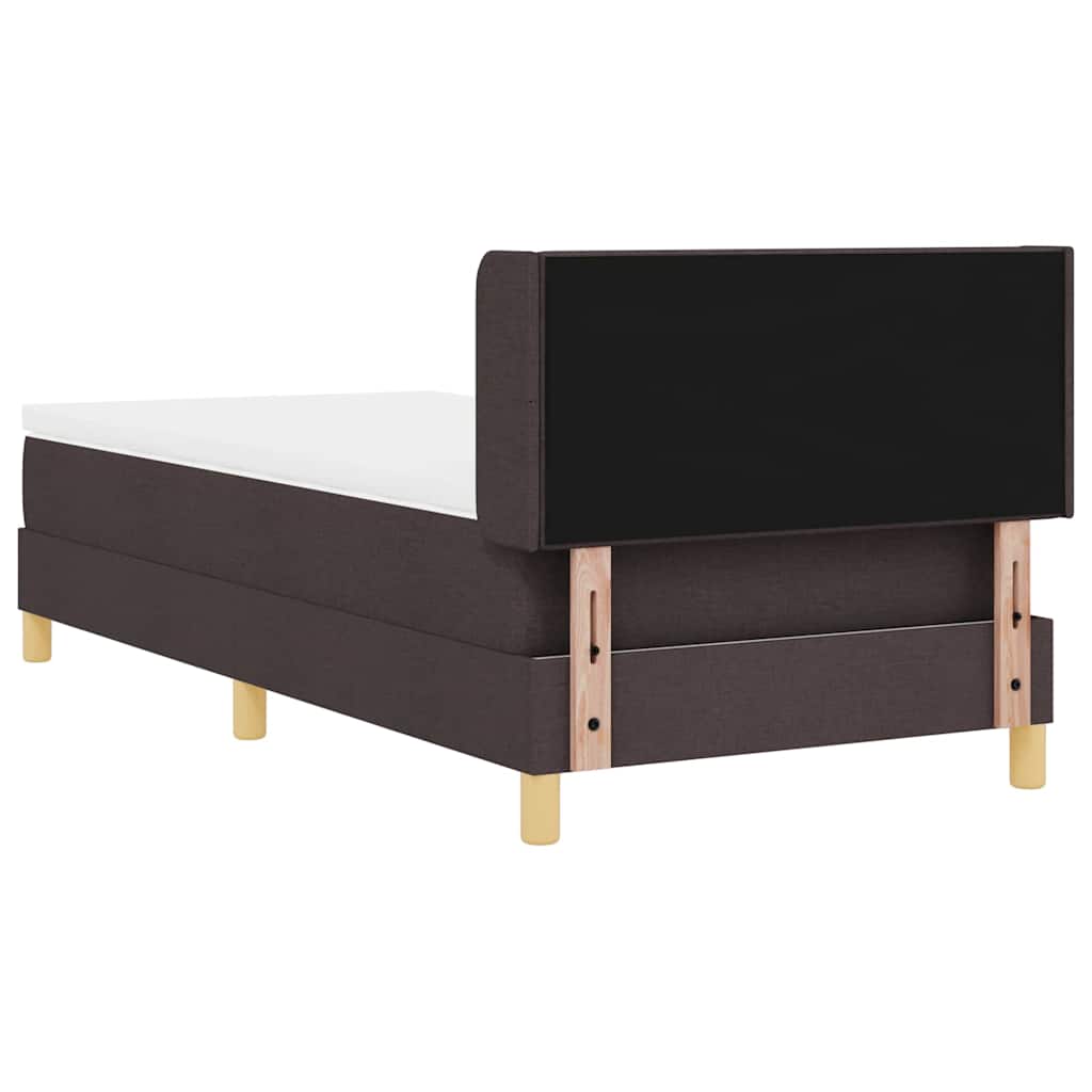 Box spring seng Hvid og Mørk Brun 90 x 190 cm Pocket fjedre