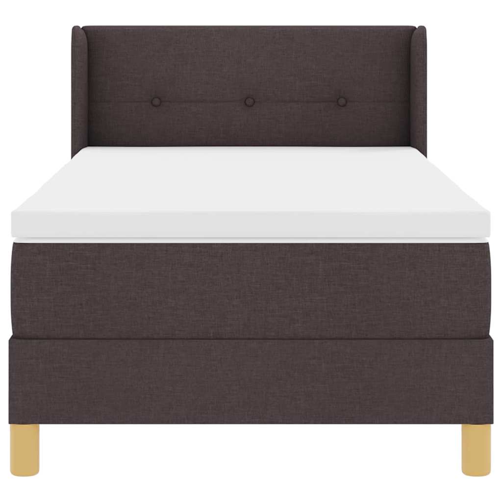 Box spring seng Hvid og Mørk Brun 90 x 190 cm Pocket fjedre