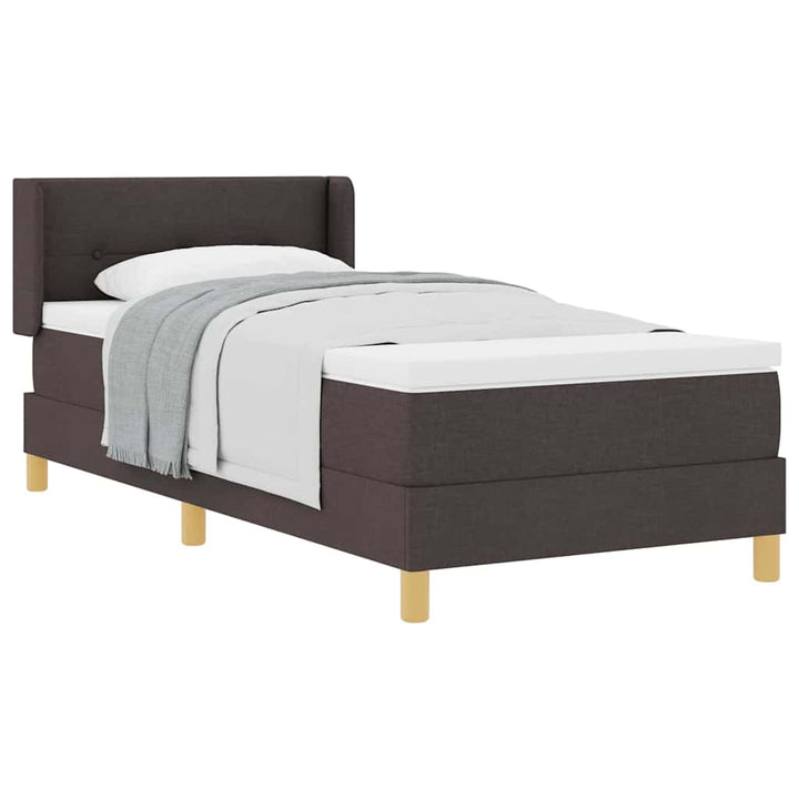 Box spring seng Hvid og Mørk Brun 90 x 190 cm Pocket fjedre
