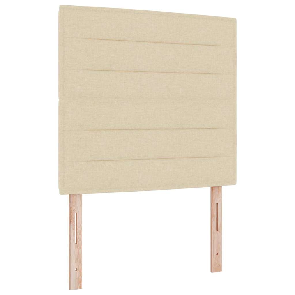 Boks-madrasseng med madras Creme 100 x 200 cm Stof