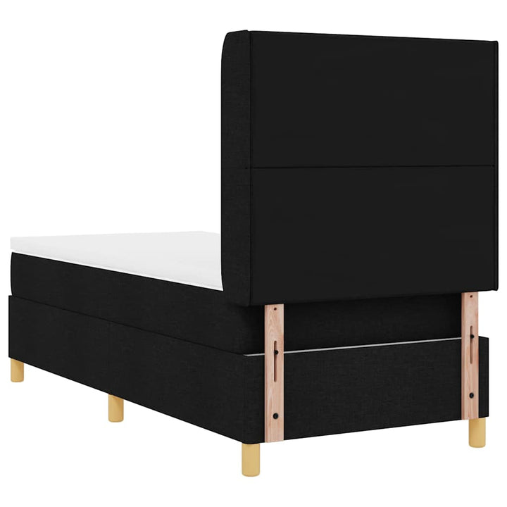 Boks-madrasseng med madras Sort 100 x 200 cm Stof