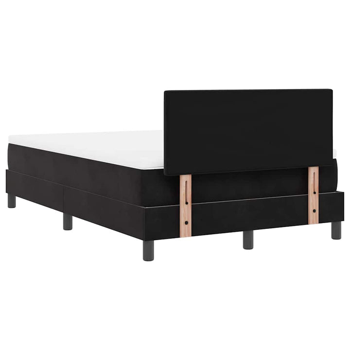 Box spring seng med hovedgærde Sort 120 x 190 cm Fløjl