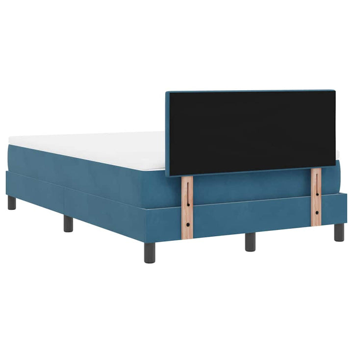 Box spring seng med hovedgærde Blå 120 x 190 cm Fløjl