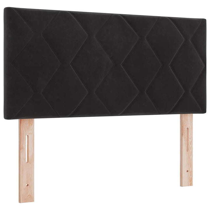 Box spring seng med hovedgærde Sort 100 x 200 cm Fløjl