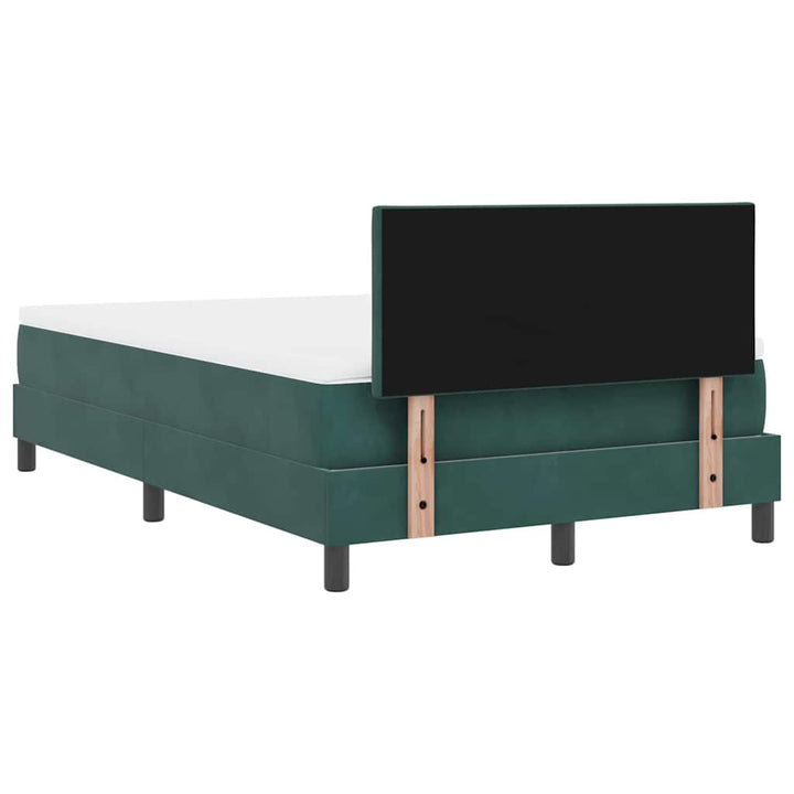 Box spring seng med hovedgærde Mørkegrøn 120 x 190 cm Fløjl