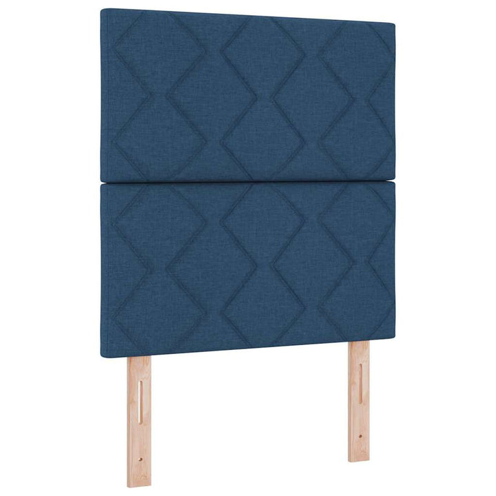 Box spring seng med madras Blå 80 x 200 cm Stof