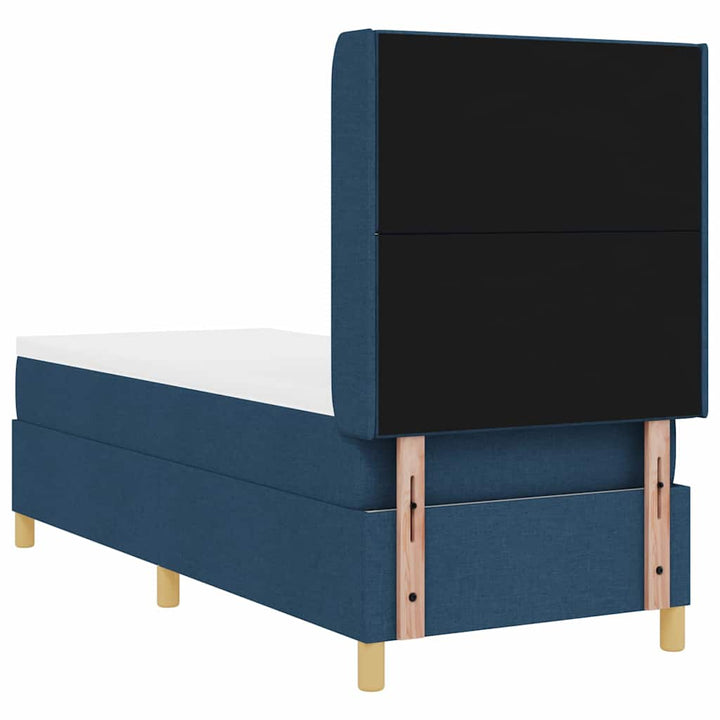 Box spring seng med madras Blå 80 x 200 cm Stof