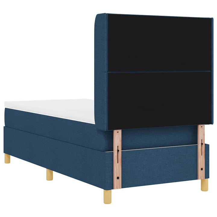 Box spring seng med madras Blå 100 x 200 cm Stof