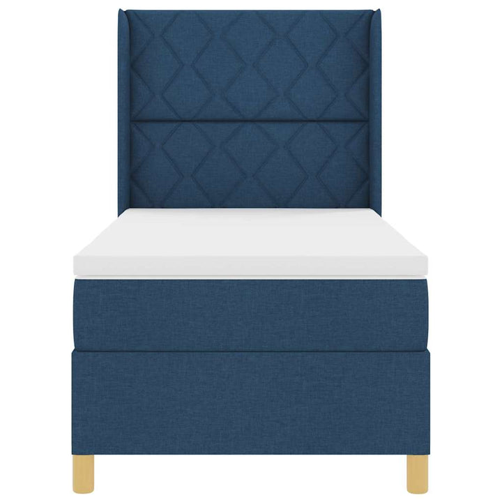 Box spring seng med madras Blå 100 x 200 cm Stof