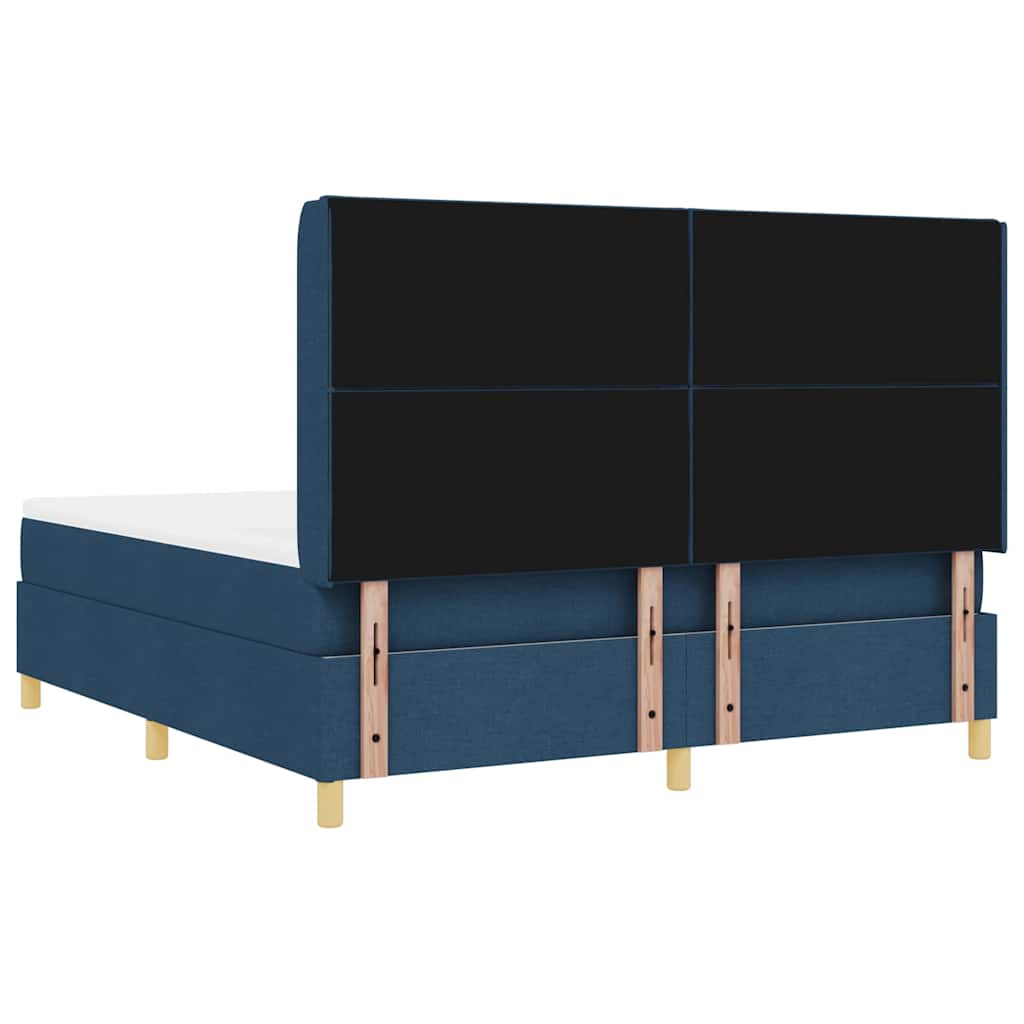 Box spring seng med madras Blå 180 x 200 cm Stof