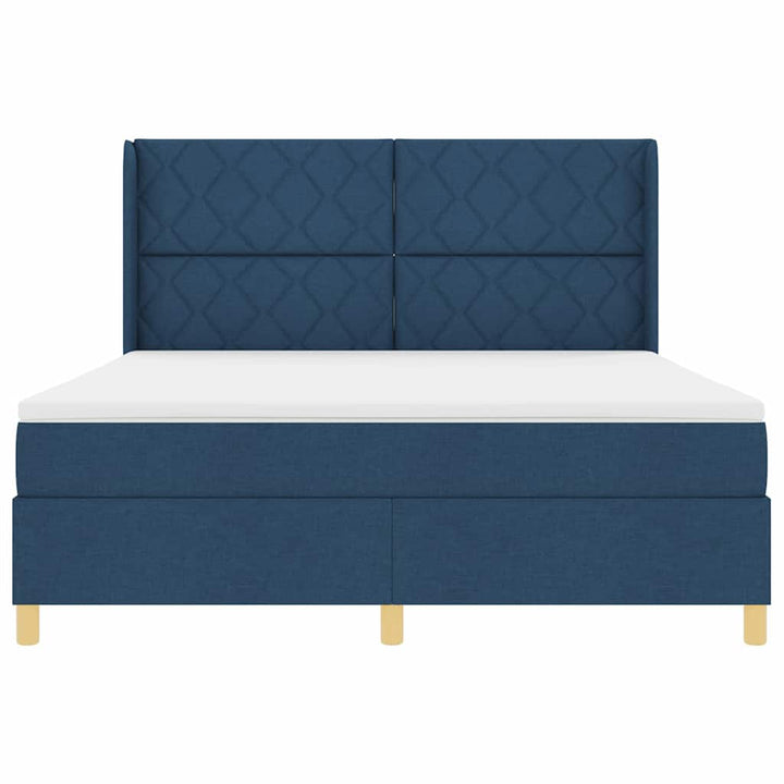Box spring seng med madras Blå 180 x 200 cm Stof