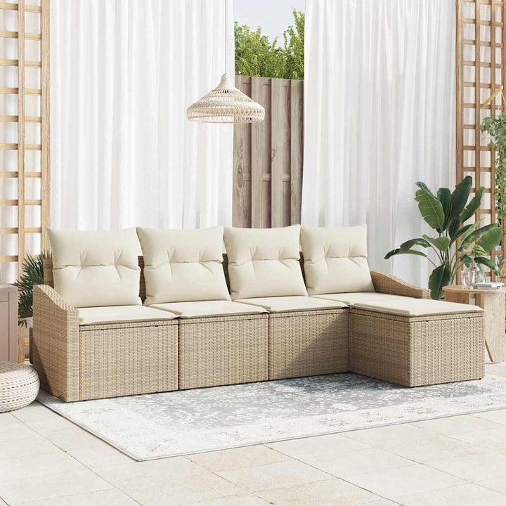 Have Spisebordssæt med pude med opbevaring 5 pcs Beige og creme