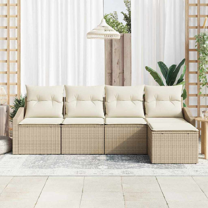 Have Spisebordssæt med pude med opbevaring 5 pcs Beige og creme