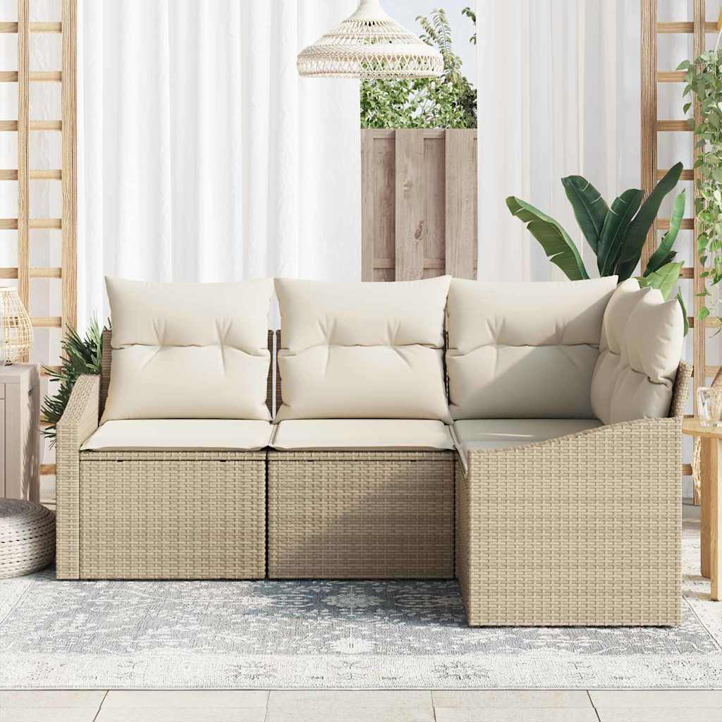 Have Spisebordssæt med pude med opbevaring 4 pcs Beige og creme