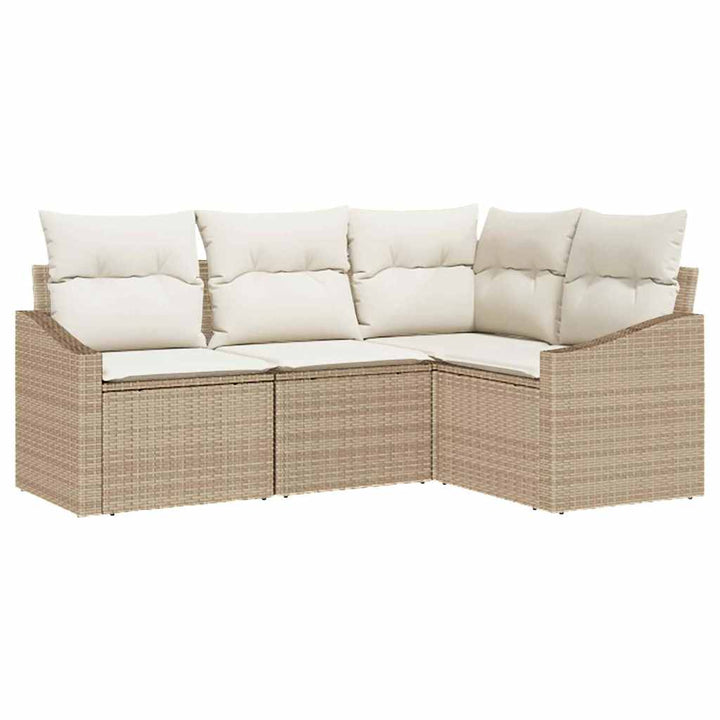 Have Spisebordssæt med pude med opbevaring 4 pcs Beige og creme