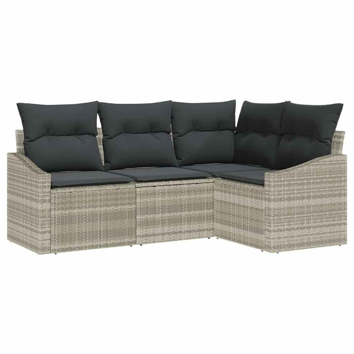 Have Spisebordssæt med pude med opbevaring 4 pcs Lysegrå