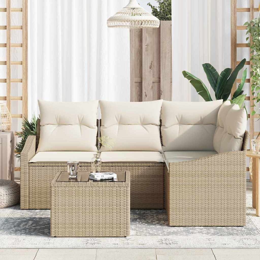 Have Spisebordssæt med pude med opbevaring 5 pcs Beige og creme