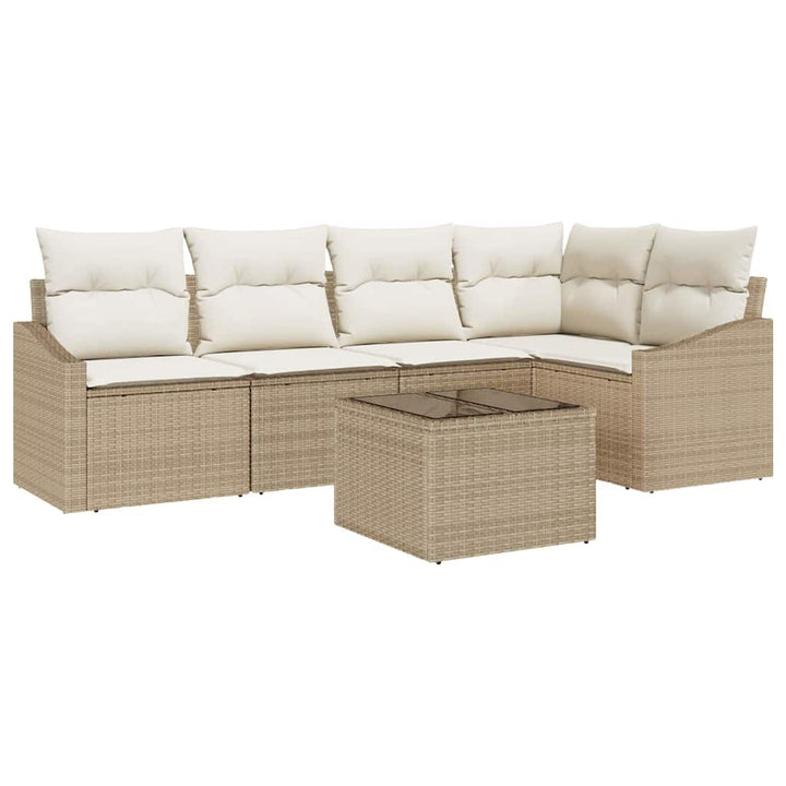 Have Spisebordssæt med pude med opbevaring 6 pcs Beige og creme