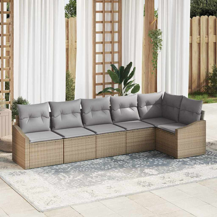 Have Spisebordssæt med pude 6 pcs Beige og lys grå