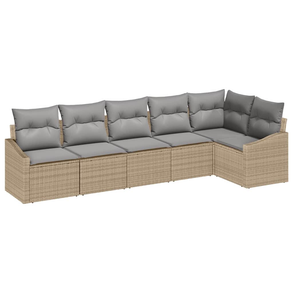 Have Spisebordssæt med pude 6 pcs Beige og lys grå