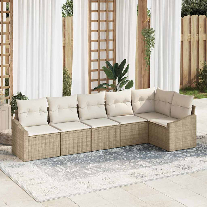 Have Spisebordssæt med pude med opbevaring 6 pcs Beige og creme