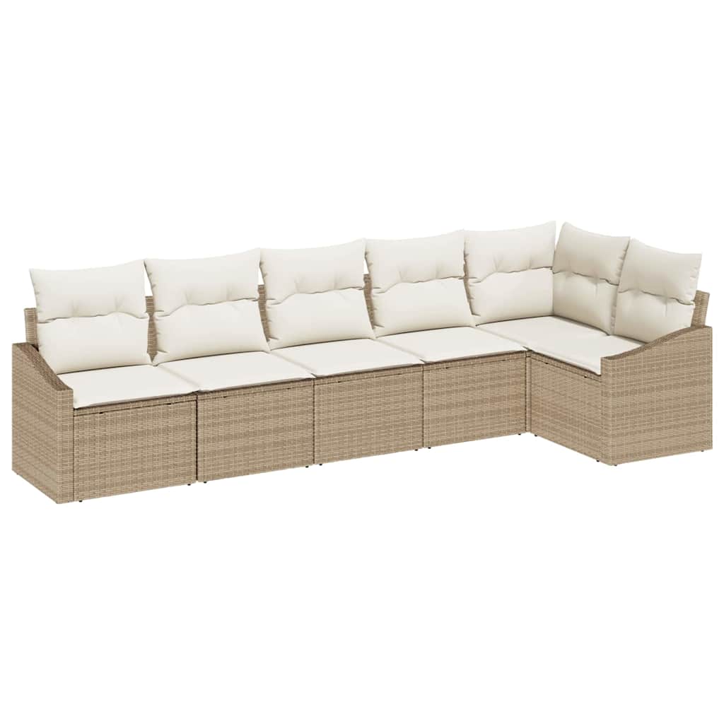 Have Spisebordssæt med pude med opbevaring 6 pcs Beige og creme