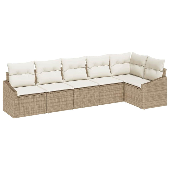 Have Spisebordssæt med pude med opbevaring 6 pcs Beige og creme