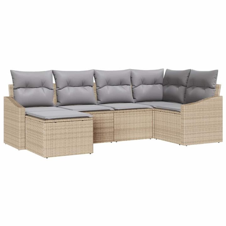 Have Spisebordssæt med pude 6 pcs Beige og lys grå