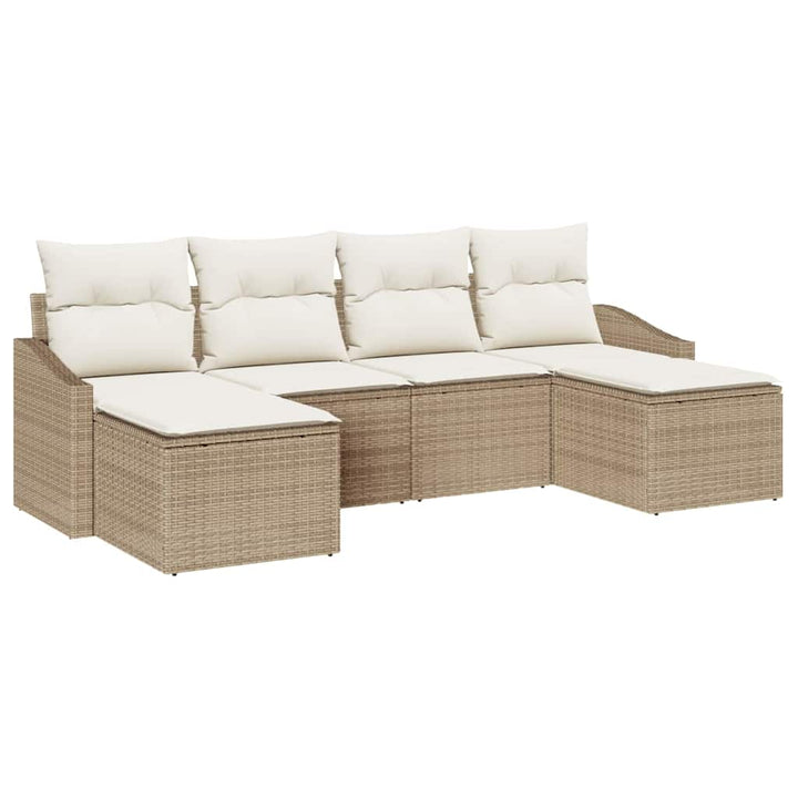 Have Spisebordssæt med pude med opbevaring 6 pcs Beige og creme