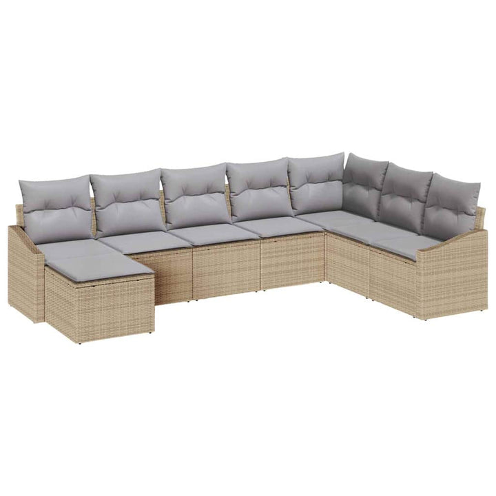 Have Spisebordssæt med pude 8 pcs Beige og lys grå
