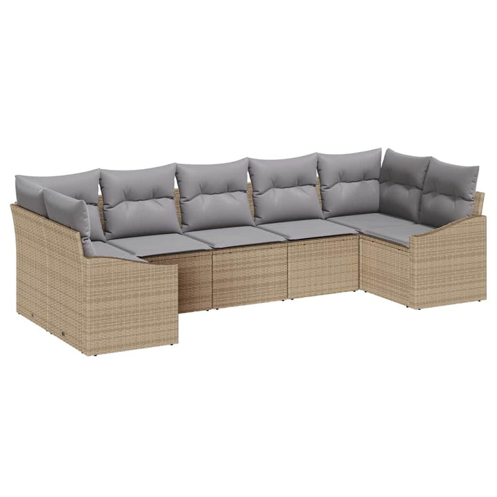 Have Spisebordssæt med pude 7 pcs Beige og lys grå