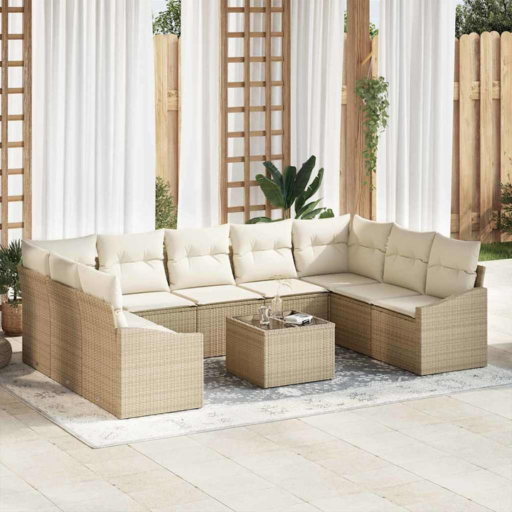 Have Spisebordssæt med pude 10 pcs Beige og creme