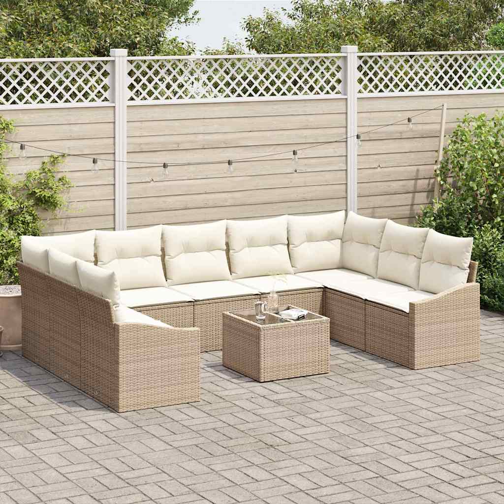 Have Spisebordssæt med pude 10 pcs Beige og creme