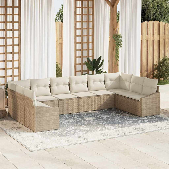 Have Spisebordssæt med pude 10 pcs Beige og creme