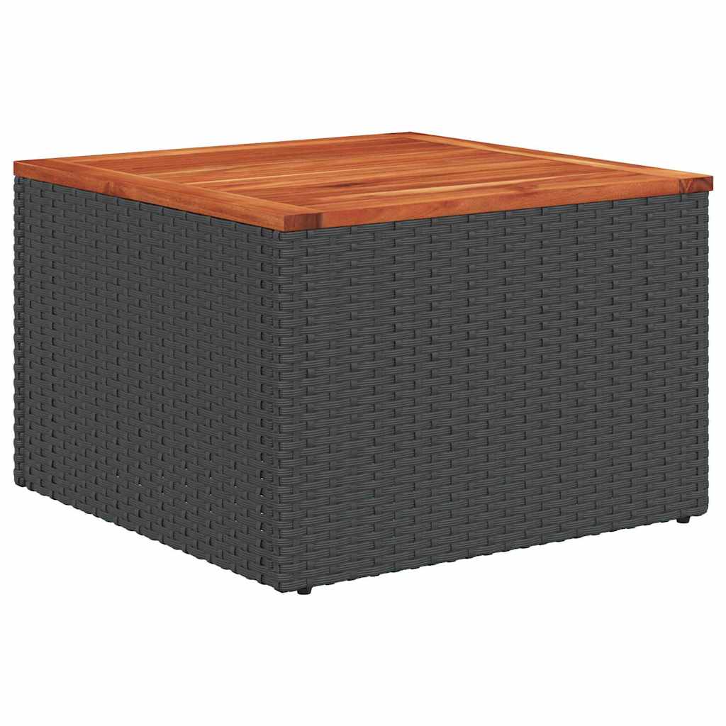 Havesofa Sæt med pude 6 pcs Sort og Cream 55 x 55 x 37 cm