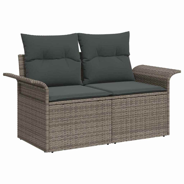 Havesofa Sæt med pude med pude 14 pcs Grå 110 x 55 x 71 cm