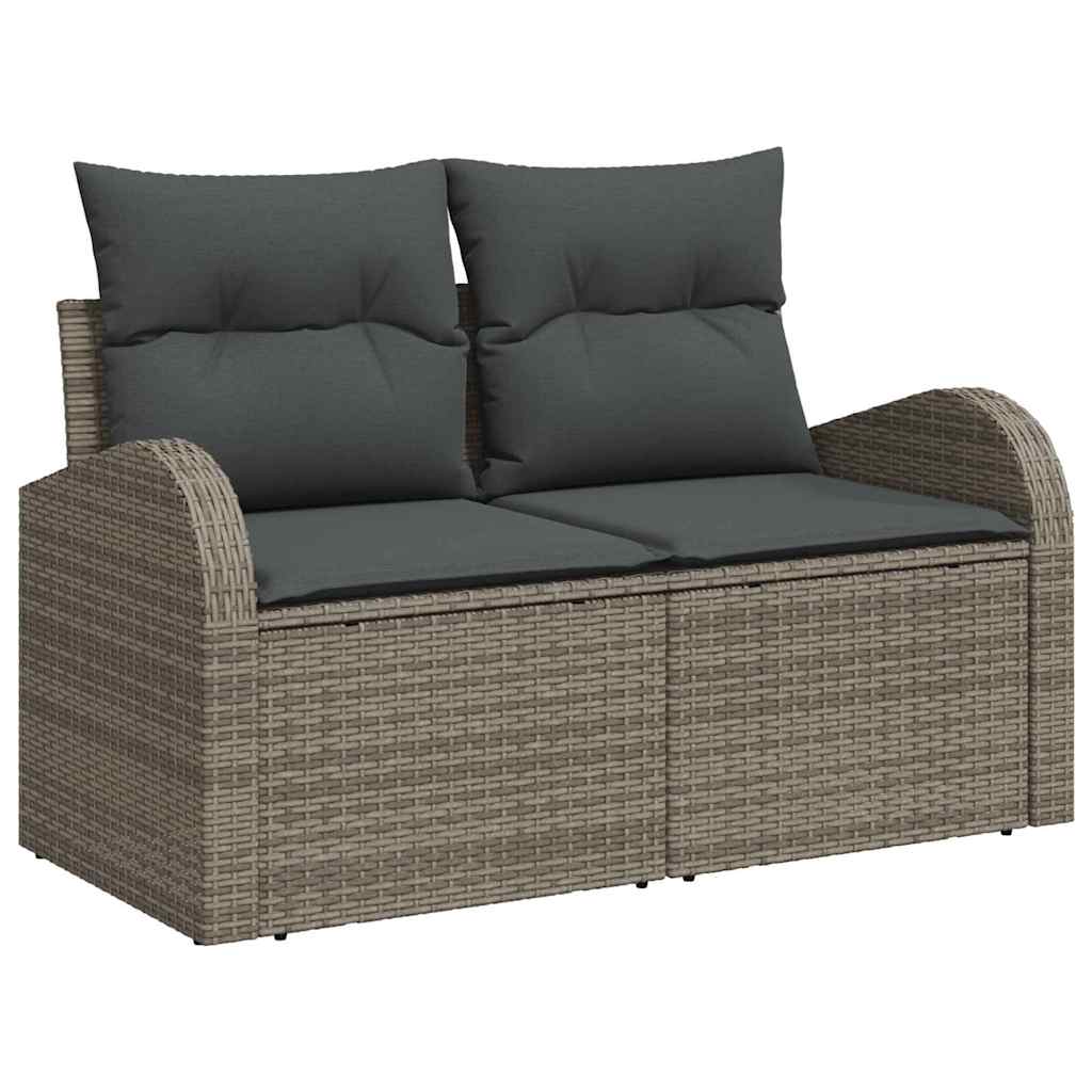 Havesofa Sæt med pude med pude 13 pcs Grå 110 x 55 x 71 cm