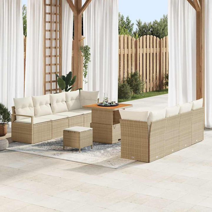 Havesofa Sæt med pude med pude Beige og creme 80 x 80 x 71 cm