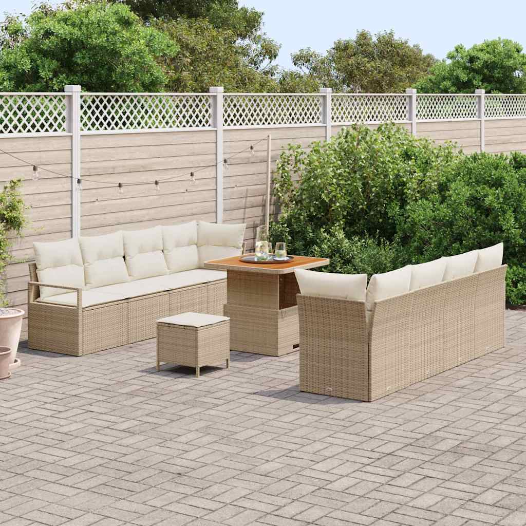 Havesofa Sæt med pude med pude Beige og creme 80 x 80 x 71 cm