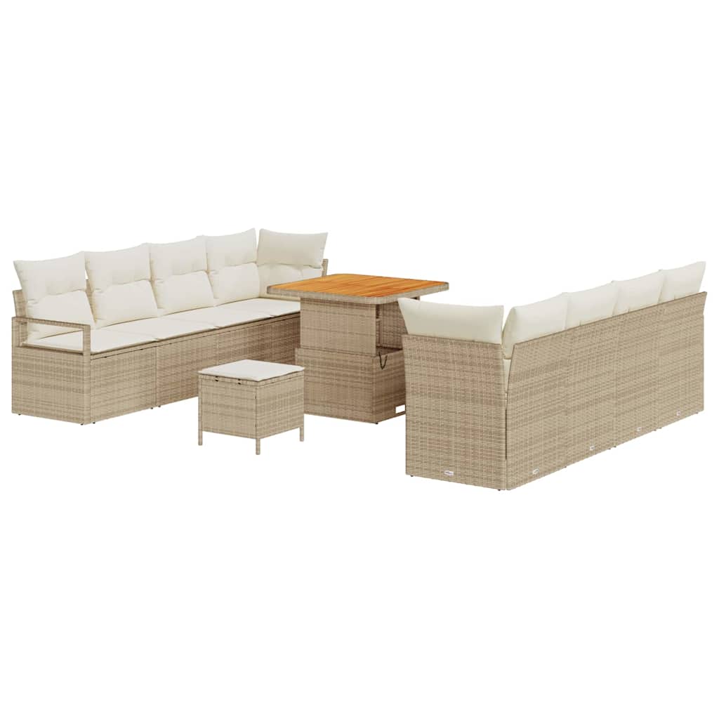 Havesofa Sæt med pude med pude Beige og creme 80 x 80 x 71 cm