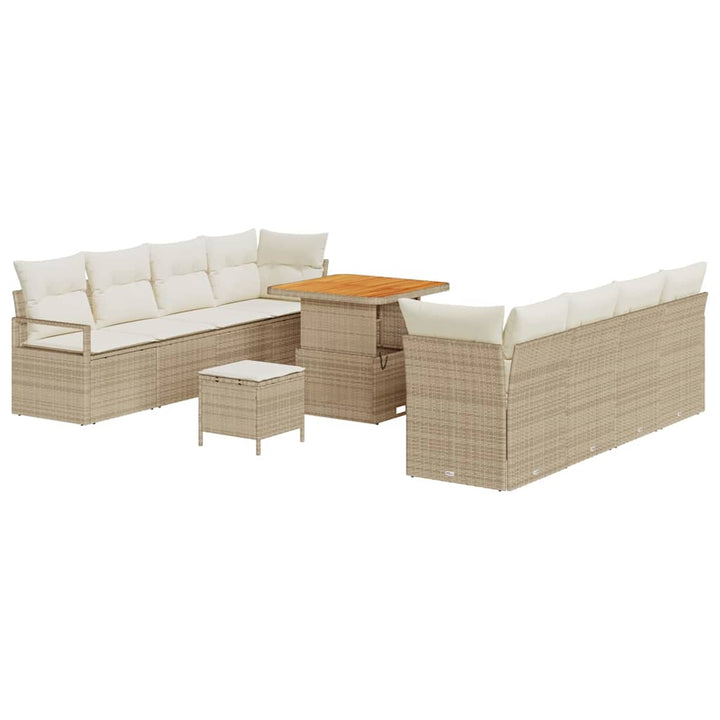 Havesofa Sæt med pude med pude Beige og creme 80 x 80 x 71 cm