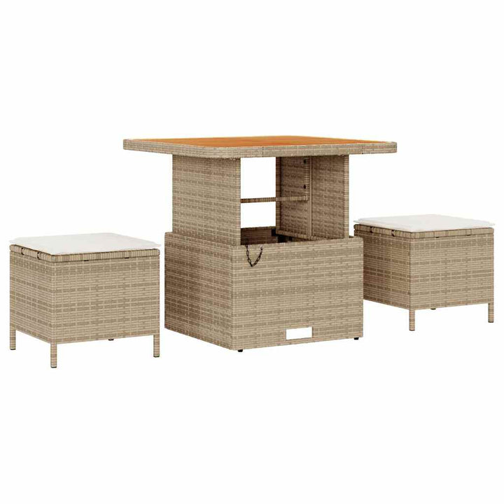 Havesofa Sæt med pude med pude Beige og creme 80 x 80 x 71 cm