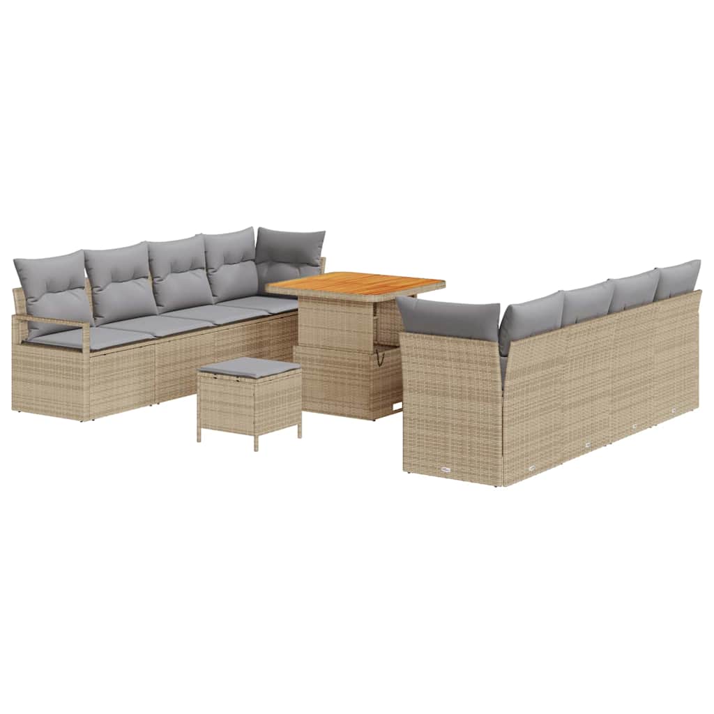 Havesofa Sæt med pude med pude Beige og lys grå 80 x 80 x 71 cm