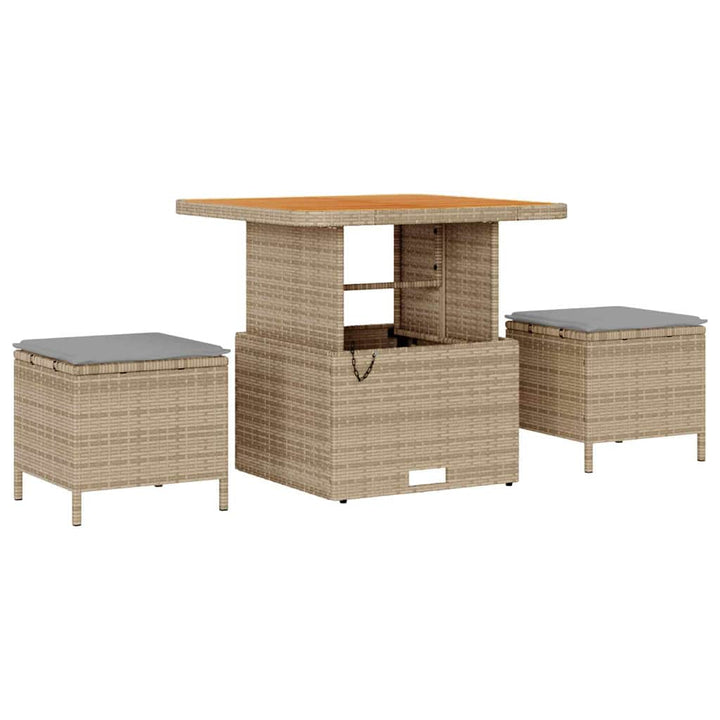 Havesofa Sæt med pude med pude Beige og lys grå 80 x 80 x 71 cm