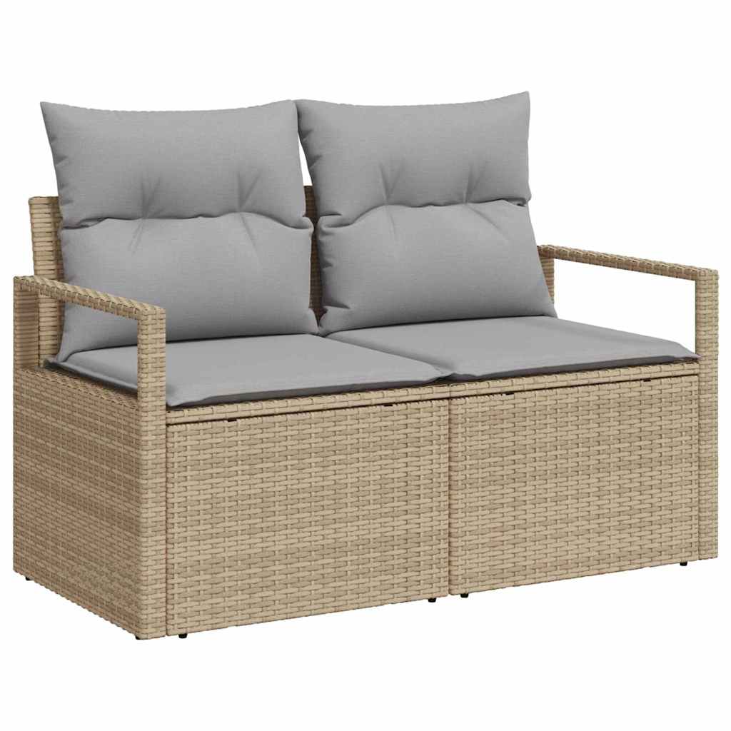 Havesofa Sæt med pude med pude Beige og lys grå 80 x 80 x 71 cm
