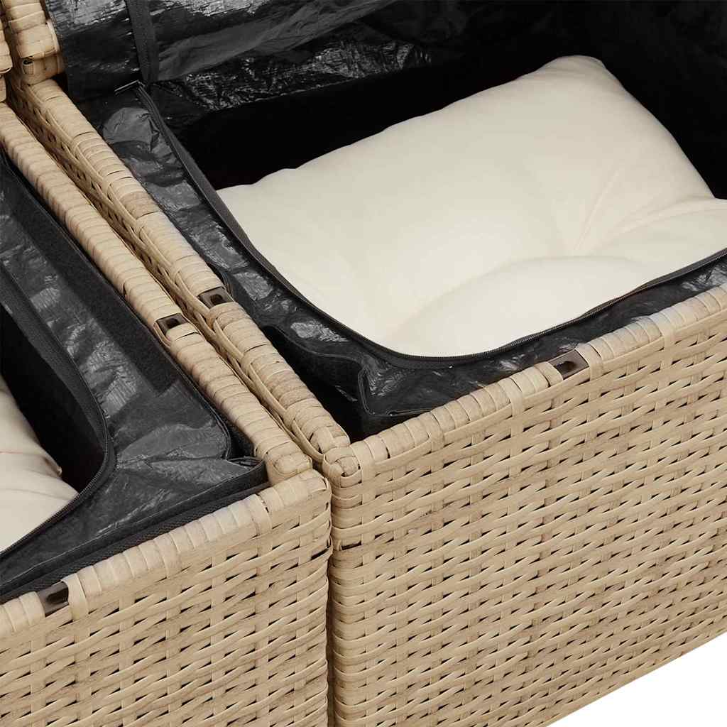 Havesofa Sæt med pude med pude Beige og creme 90 x 55 x 71 cm