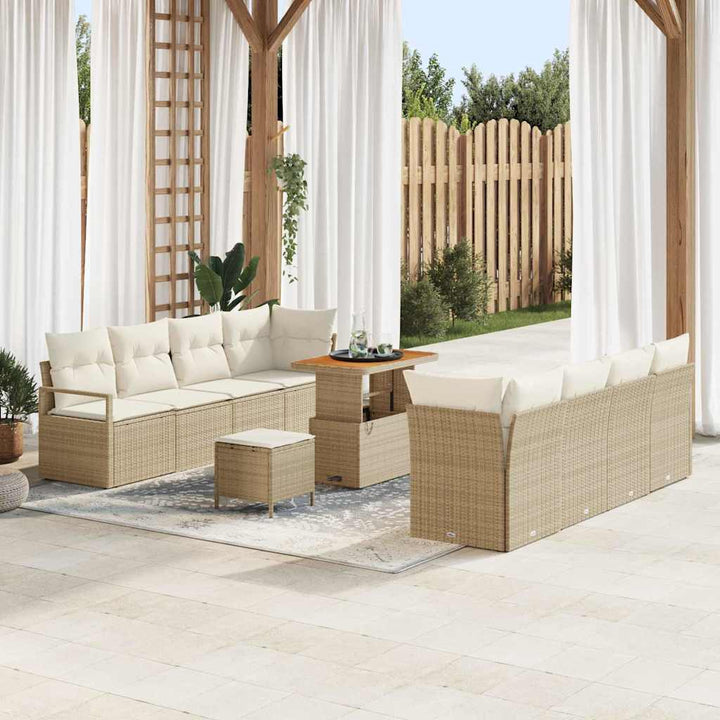 Havesofa Sæt med pude med pude Beige og creme 90 x 55 x 71 cm