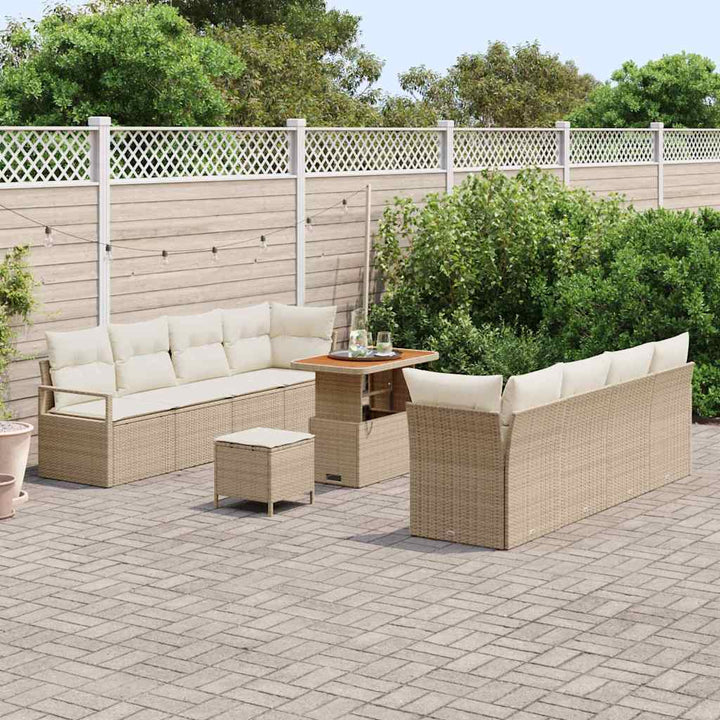 Havesofa Sæt med pude med pude Beige og creme 90 x 55 x 71 cm